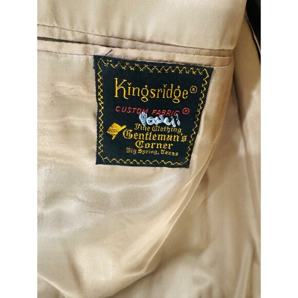Vintage Kingsridge Mens Tweed Herringbone Blazer Sports Coat 100% Pure Silk - Picture 8 of 10